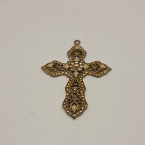 Large Gold Ornate Cross Pendant